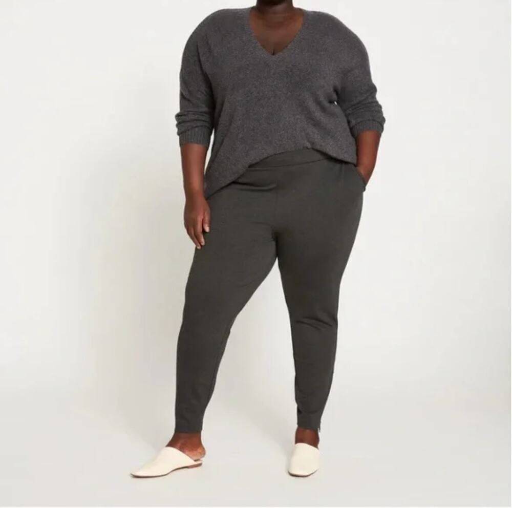 Universal Standard Moro Ponte Pants 3X 34 36 5X NWT Gray Skinny Zip Trousers Zip
